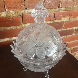 Vintage crystal bon bon bowl